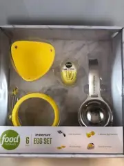 Food Network Egg Poachers Fry Rings Yolk Separator Timer Six Piece Cooking Set