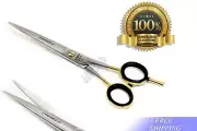 GERMAN PROFESSIONAL BARBER SCISSORS SHEARS WITH GOLD RINGS SIZE 6" HAIR CUTTING