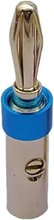 Gold Plated Speaker Plugs - 4mm Audio Copper Connector Speaker Banana Plugs | No Signal Loss Home Sound Systems for Audio and Amplifier for Home Theater