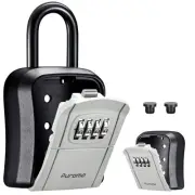 Key Lock Box, Portable Wall-Mounted Combination Safe for Home & Office Keys