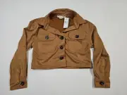 Knitworks Camel Button Up Short Jacket Size Youth Medium