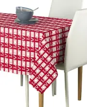 Love Text Red Signature Tablecloth Assorted Sizes