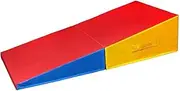 Gymnastics Inclined Mat Wedge Skill Shape Tumbling Mats with Carrying Handle and Foldable Design for Home Fitness, Gymnastics Training, Dance Yoga Stretchin