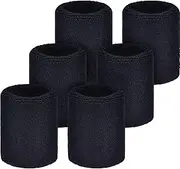 Wrist Sweatbands - Sports Wristbands for Athletic Men & Women - Soft & Sweat Absorbing Cotton Terry Cloth Bands for Tennis, Basketball, Baseball, Football, Running, Exercise & Working Out - 3 Pairs