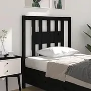Bed Headboard, Beds Head Frame Black 96 cm Solid Wood Pine