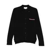 [Thom Browne] Thom Browne RWB-stripe Virgin Wool Cardigan II NUMERIC BLACK