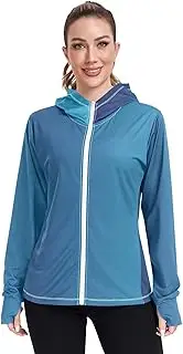 [Caihoyu] Plain Hoodie with Thumb Holes Rash Guard Shirts UPF 50+ Protection Lightweight Sweatshirt for Hiking Outdoor, Multicolor16, Small