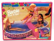 NEW VINTAGE 1994 MATTEL NEW BARBIE "TROPICAL SPLASH BARBIE POOL 'N SPA" #67156