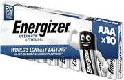 Energizer Ultimate Battery Lithium LR03 1.5 V AAA Pack of 10