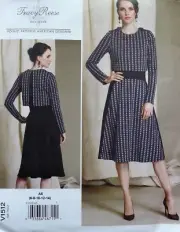 Vogue Tracy Reese Designer Misses Overlay Dress Midi Dress Sew Pattern Size 6-14