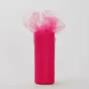 22 Metres HOT PINK Tulle Fabric DIY Roll Spool Wedding Party Events Decoration
