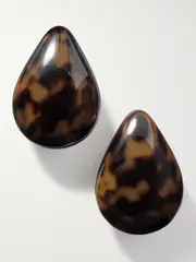 [Julietta] Julietta - Musgrave Silver-tone Tortoiseshell Resin Earrings - Brown - One size One size Brown
