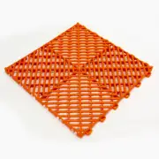 Boss Detail Interlocking Modular Garage Flooring Tile 12"x12"| 25 Count (Orange)