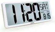 XREXS Large Digital Wall Clock with Backlight, 16.9 Inch Jumbo X-Large, White