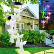 Solar Wind Chimes Lights LED Angel Color Changing Hanging Lamp Garden Home Decor