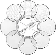 Bonuci 10 Pcs 12 Inch Soil Sieve Stainless Steel Sieve Set Garden Soil Sifter Potting Mix Sifter with 8 Interchangeable Filter Mesh 2, 3, 5, 6, 7, 9, 10, 12 mm and Shovel for Garden Compost(Silver)