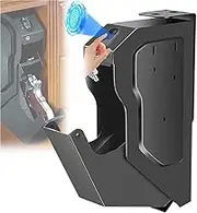 Personal Pistol Security Handgun Case Portable Gun Safe Biometric Gun Safe with Biometric Fingerprint, Gun Lock Box Storage for Nightstand, Bedside, Shelf