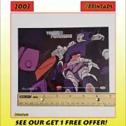 2003 Galvatron Large Transformers Animation Art Cel Card!