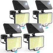 294 LED Solar Motion Sensor Outdoor Lights, 5200Lm Solar Flood Lights, IP67 W...