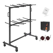 VEVOR 84 Chairs Folding Chair Cart Heavy Duty Iron Mobile Stackable Chair Dolly
