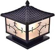 Outdoor lamp E27 Outdoor Fence Post Lantern European Waterproof Retro Exterior Table Lamp Aluminum Metal Glass Vintage Columns Lamp Traditional Victor