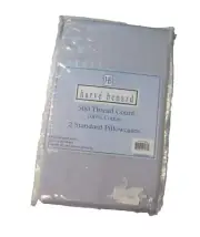 HARVE BENARD Gray Two Standard Pillowcases 500 Thread Count Cotton