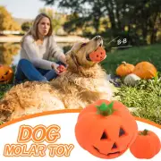 1Pc Squeak Pet Toys Halloween Pumpkin Orange Enamel For Dogs Cats Bite Chew Toys