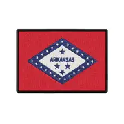 Arkansas Flag Embroidered Iron-on Patch