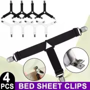 4Pcs Triangle Fitted Bed Sheet Mattress Holder Fastener Grippers Clips HeavyDuty