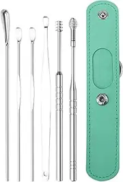 Professional Ear Wax Removal Tool Set - Complete Ear Cleaning Kit with PU Storage Bag, Safe & Effective for Adults & Children, Perfect for Family and Friends - Easy Earwax Extraction Tools