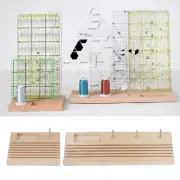 Beech Quilting Ruler/Template Rack Bobbins Storage Crafts Tools Stand
