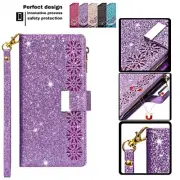 For Google Pixel 7A 8 8PRO 6A 7PRO Leather Zipper Glitter Wallet Flip Cover Case