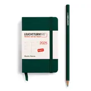Weekly Planner 2025, Hardcover (Forest Green) - A7