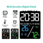 Brightness Adjustment Digital Clock Temperature Humidity Meter Room