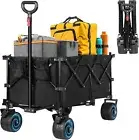 Folding Wagon Cart Heavy Duty Outdoor Camping Trolley Wheels 250 KG Garden Cart