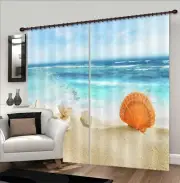 3D Starfish Beach ZHUA1730 Blockout Photo Curtain Fabric Window Zoe