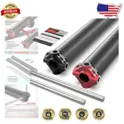 Coated Garage Door Torsion Springs Set - Includes Winding Bars for Easy Install