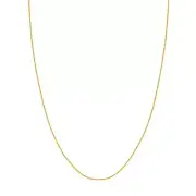 1.25mm Hollow Square Wheat Franco Spiga Chain Necklace Real 14K Yellow Gold