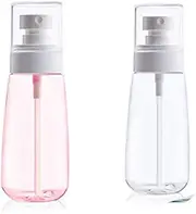 [Layboo] Airless Fine Mist Spray Bottles Refillable Travel Containers Water Mister Clear Plastic Atomizer for Cosmetic Makeup Skincare water (100ml, pink+transparent)