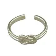 Sterling Silver Plain Reef knot Toe Ring