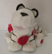 Vintage Hallmark Wild About You Plush Tiger Valentines White & Black w/ Tags