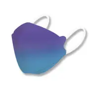 Catzon 50Pcs Gradient Face Mask 3-Ply Protection Safty Masks For Adults-Dark Blue Purple