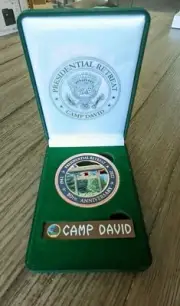Presidential Seal Camp David 80th Anniversary Challenge Coin Authentic Huge