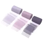 3 Rolls Ribbon Crinkle Chiffon 1.5" 6Yard Purple Light Purple Grey Purple