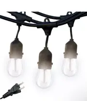 Brightech Ambience Pro - Waterproof LED Outdoor String Lights - 15 Bulbs- 48FT
