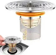 Bathroom Sink Stopper | Floor Basket Hair Catcher Removable Drain Stopper,Anti-Clogging Anti-Odor Bathtub Converter Backflow Sink Filter for Kitchen & Basin