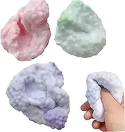 WEZCHUGHAOL Stress Relief Squish Balls, 4-Pack Shapeable Vacuum Sensory , Grape Design, Soft Flexible Squeeze Balls
