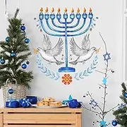 Hanukkah Wall Decal Hanukkah Decor Dove Decals Star of David Stickers for Holiday Party Home Gallery Restaurant & Cafe Party Artworks