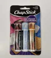 ChapStick S'mores Lip Balm Milk Chocolate Marshmallow Graham Cracker 3 Pack
