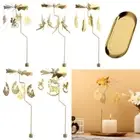 Gold Home Decoration Wedding Party Candlestick Rotating Spinning Candle Holder